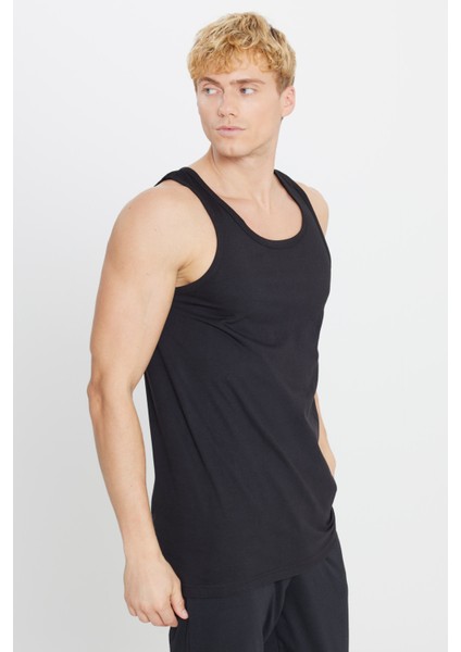 Erkek Siyah Standart Fit Normal Kesim %100 Pamuk 2'li Atlet Paketi fırsatları