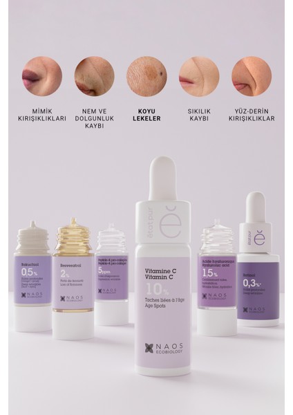 Pure Active Saf Vitamin C %10 Koyu Leke Aydınlatıcı Yaşlanma Karşıtı Konsantre Bakım Serumu 15 ml