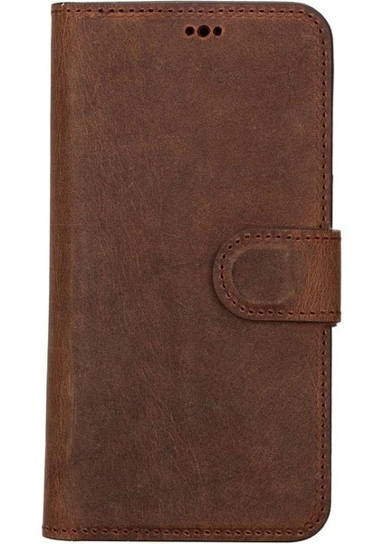 Apple iPhone 15 Uyumlu Deri Cüzdanlı Kılıf Mwwn G2 Kahve fırsatları