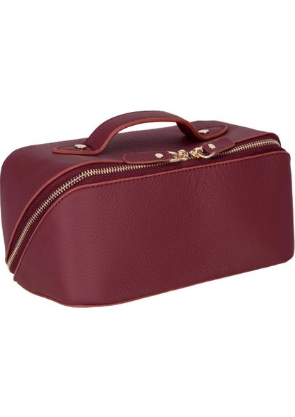 Ella Kadın Seyahat Kozmetik Bakım Makyaj Çantası Organizer Bordo