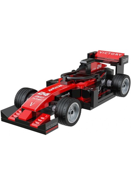 C55054W Cada Kırmızı Formula Yarış Aracı 123 Parça Block Oyuncak