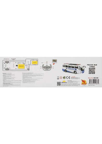 Uzaktan Kumandalı Işıklı Polis Otobüsü 30 cm fırsatları