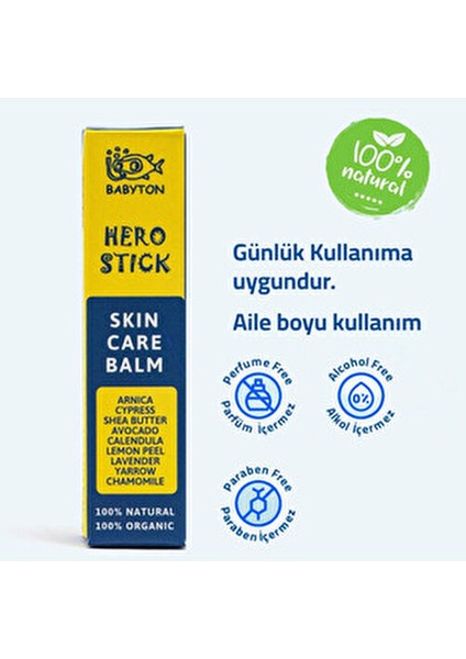 Hero Stick 5 ml Organik İçerikli Anlık Yatıştırıcı Stick Hassas Ciltler İçin indirimleri