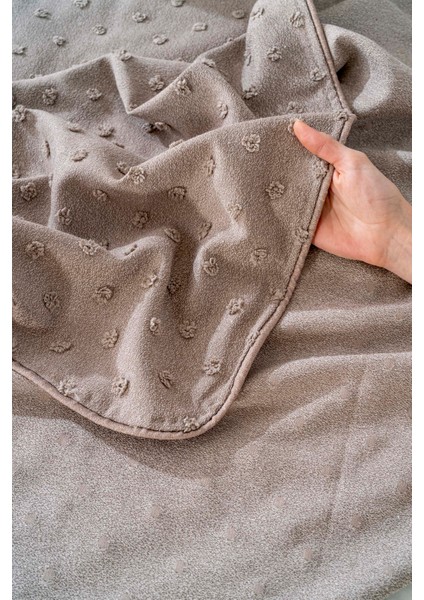 Talya Vizon Punch İşlemeli Çift Kişilik Yatak Örtüsü Takımı 4 Parça Uyku & Çeyiz Seti