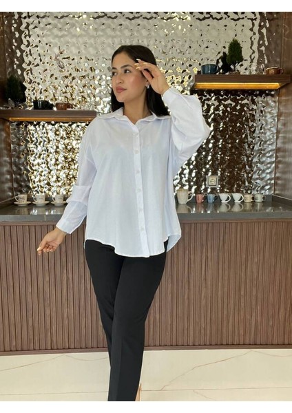 Sırt Dekolteli Oversize Basic Gömlek GMK08002 fiyatları