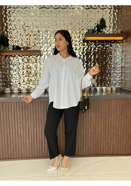 Sırt Dekolteli Oversize Basic Gömlek GMK08002 modelleri