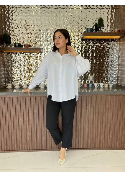 Sırt Dekolteli Oversize Basic Gömlek GMK08002 indirimleri