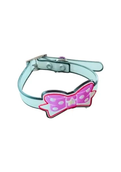 Papyonlu Silikon Kedi Tasması