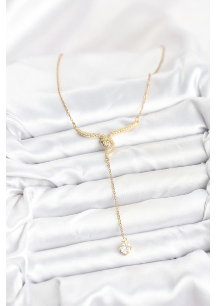 Bfs 316L Çelik Zincir Gold Renk Yılan Model Y Kolye fiyatları