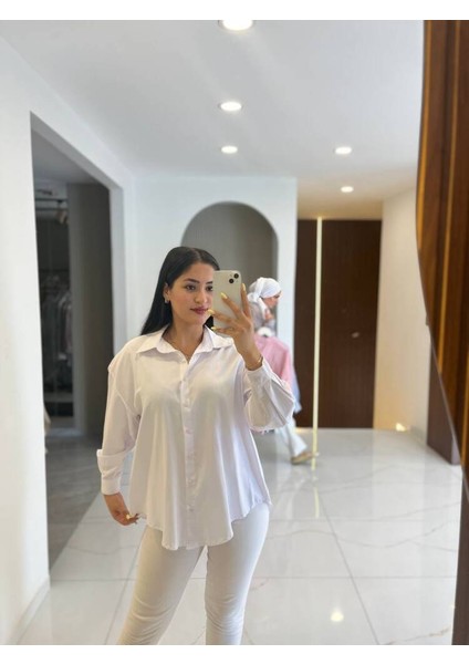 Sırt Dekolteli Oversize Basic Gömlek GMK08002 fiyatları