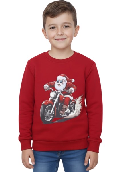 Erkek Çocuk Noellik Baskılı Sweatshirt 2 İplik Şardonlu fiyatları