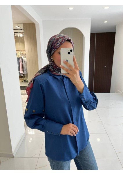 Metal Aksesurlı Basıc Gömlek GMK08009