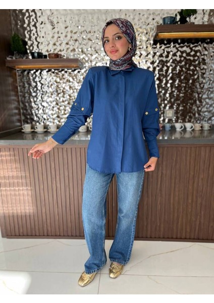 Metal Aksesurlı Basıc Gömlek GMK08009 modelleri