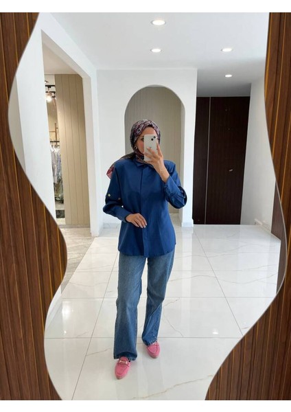 Metal Aksesurlı Basıc Gömlek GMK08009 fırsatları