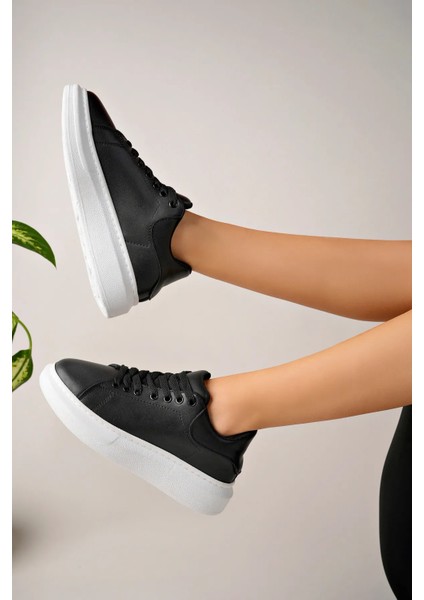 LC101 Siyah Cilt Beyaz Taban Kadın Sneaker fiyatları