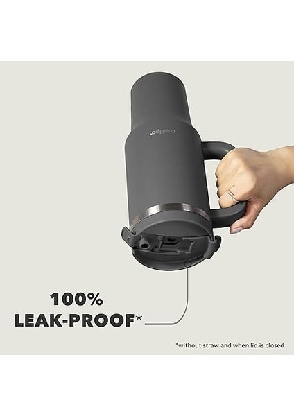 Üniseks Yetişkin Streeterville Tumbler Pipetli Yalıtımlı Su Şişesi, 1.2l, Antrasit fırsatları