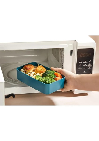 Mega Boy 2 Katlı Yemek Saklama Kabı 2 Litre - Kendinden Çatal Kaşık Servisli Lunch Box Set (Yeşil) fiyatları