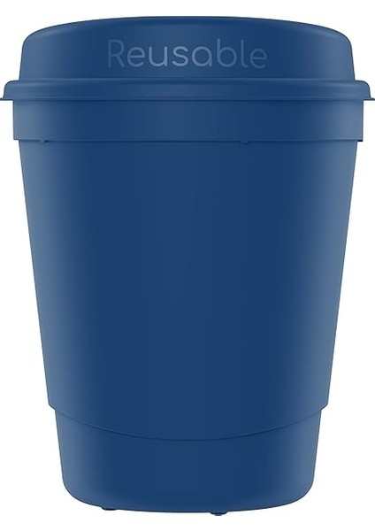 Reusable Cup/tekrar Kullanılabilir Kapaklı Kahve Kupası/taşınabilir Sert Plastik Bardak - 3'lü Karışık Renk(Turuncu-Lacivert-Kahverengi) - 300ML / Yıkanabilir/bpa &amp; Bps Içermez indirimleri
