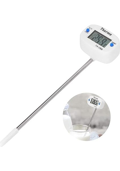 Thermo TA-288 Oynar Başlıklı Dijital Mutfak Yemek Termometresi Paslanmaz Çelik Sıcaklık Ölçer fırsatları