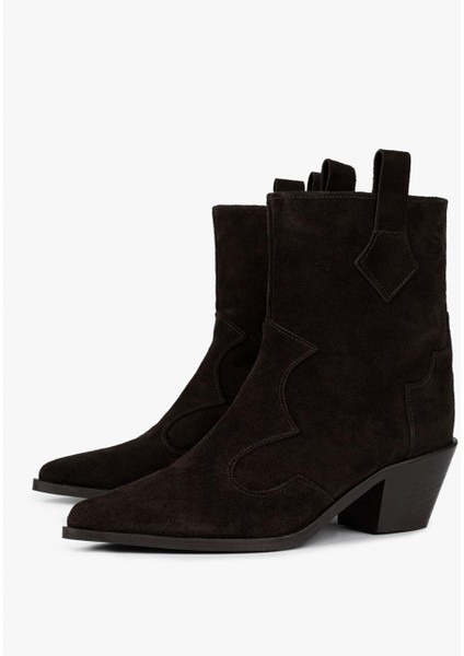 Kadın Maven Acı Kahve Hakiki Süet Deri Kovboy Bot modelleri