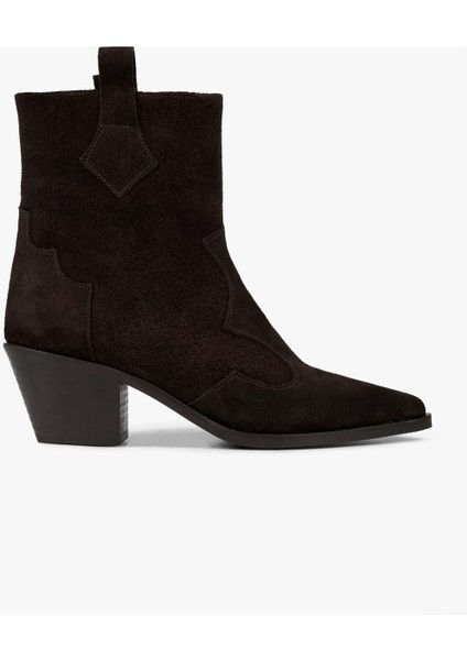 Kadın Maven Acı Kahve Hakiki Süet Deri Kovboy Bot indirimleri