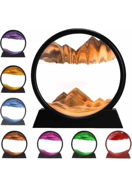 Bfs 7 Inç Mavi Orta Boy Dekoratif Yuvarlak Şık Kum Tablosu Modern Dekoratif Süs fiyatları