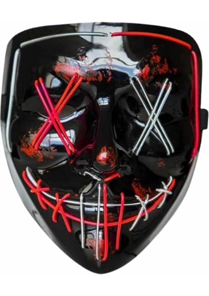 Bfs Işıklı LED Maske Parti Eğlence Maskesi Hallowen Neon Maske fiyatları
