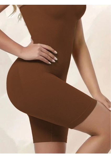 Larix Model Extra Toparlayıcı Extra Sıkılaştırıcı Tam Boy Tulum Korse Kahve Renk modelleri