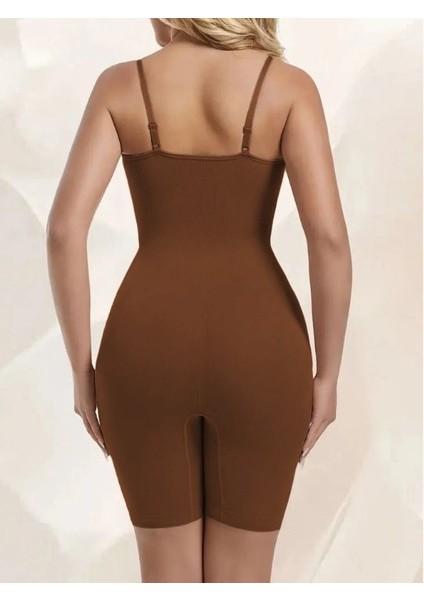 Larix Model Extra Toparlayıcı Extra Sıkılaştırıcı Tam Boy Tulum Korse Kahve Renk fırsatları