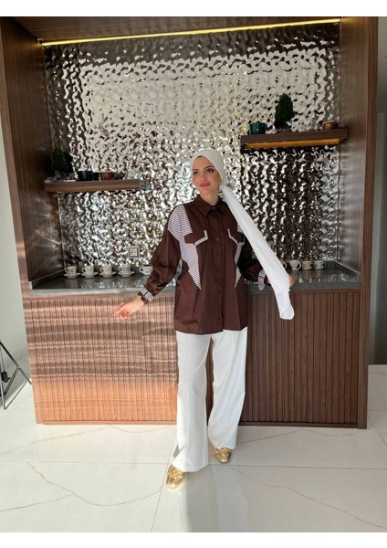 Parça Detaylı Cep Aksesurlı Simetrik Kesim Oversize Basıc Gömlek GMK16046 fiyatları