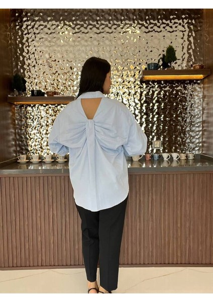 Sırt Dekolteli Oversize Basic Gömlek GMK08002 modelleri