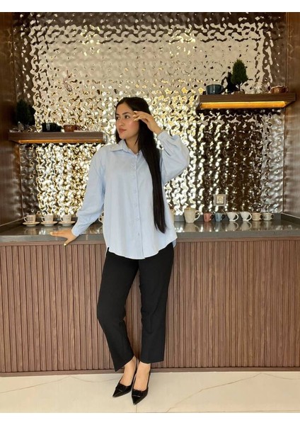 Sırt Dekolteli Oversize Basic Gömlek GMK08002 indirimleri