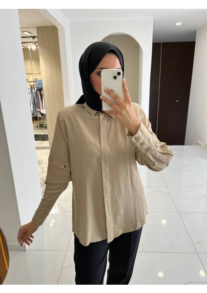 Metal Aksesurlı Basıc Gömlek GMK08009