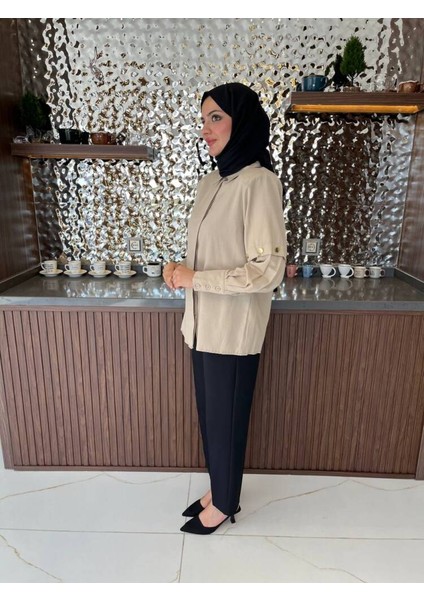 Metal Aksesurlı Basıc Gömlek GMK08009 fırsatları