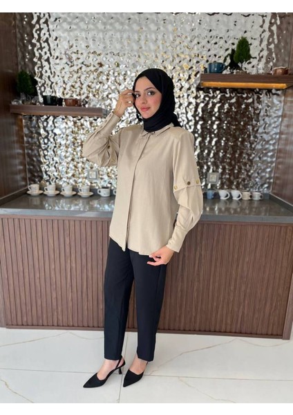 Metal Aksesurlı Basıc Gömlek GMK08009 indirimleri