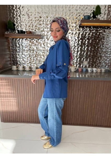 Metal Aksesurlı Basıc Gömlek GMK08009 indirimleri