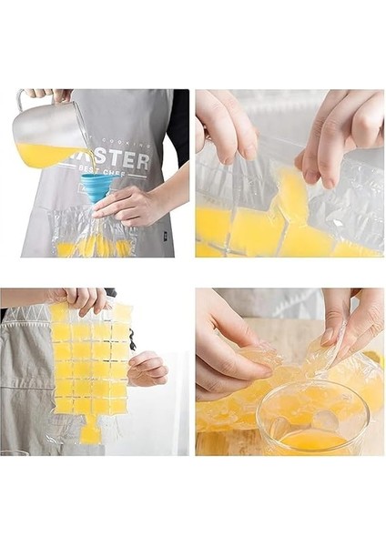 Lua 2 Paket 480 Adet Buz Küpü, Buz Torbası, Kolay Çıkarılan Buz Küpü Kalıp Tepsileri, Dondurucu, Kokteyl, Kemik Suyu Torbası Dondurma Meyve Suyu Için Kendinden Sızdırmaz Buz Küpü Torbaları fiyatları