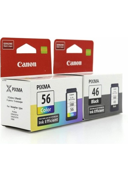 Pg-46 /cl-56 Pixma E404/E414/E464/E484 Siyah ve Renkli Kartuş