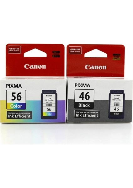 Pg-46 /cl-56 Pixma E404/E414/E464/E484 Siyah ve Renkli Kartuş modelleri