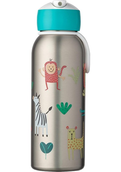 Campus Insulated Flip-Up Bottle, 350ML Animal Friends