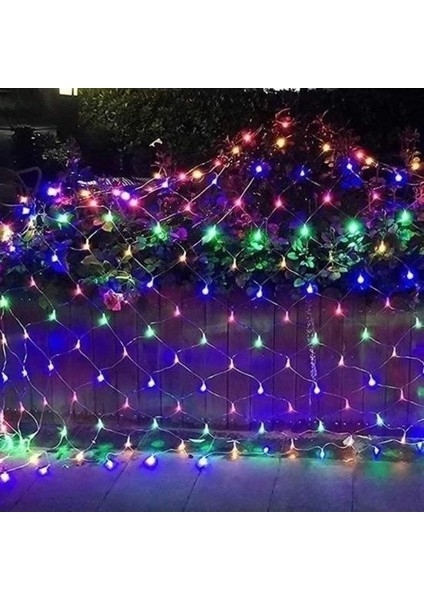1x2 Metre Dekoratif File Ağ Perde 192 LED 8 Animasyonlu Farklı Işık Modu Rgb Fişli indirimleri