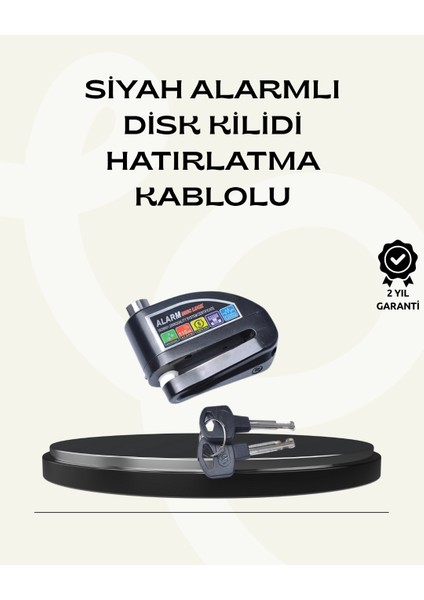 Çift Modlu 110DB Alarmlı Disk Kilidi Suya Dayanıklı