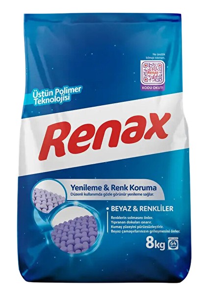 Çamaşır Deterjanı 8 kg Renklıler + Beyazlar