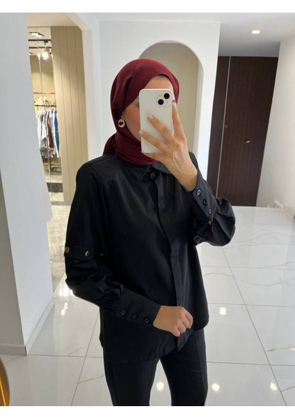 Metal Aksesurlı Basıc Gömlek GMK08009