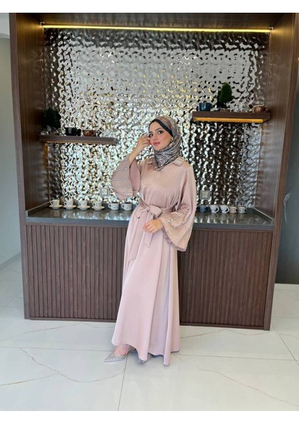 Boyun Taş Işlemli Kemer Aksesurlı Elbise S16044 fiyatları