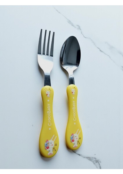 Çocuk Çatal-Kaşık Seti-Kutulu/ Sarı fiyatları
