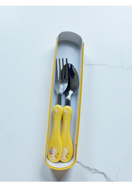 Çocuk Çatal-Kaşık Seti-Kutulu/ Sarı modelleri