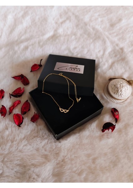 Gümüş Zirkon Taşlı Kanat Kolye