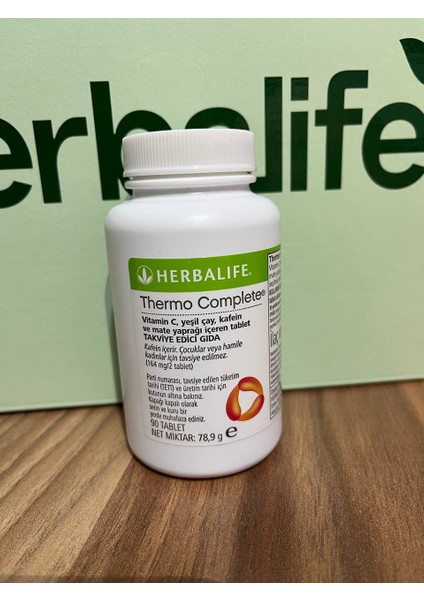 Thermo Complete Gıda Takviyesi 90 Tablet, Vitamin C, Yeşil Çay, Kafein ve Meta yaprağı İçerir. modelleri
