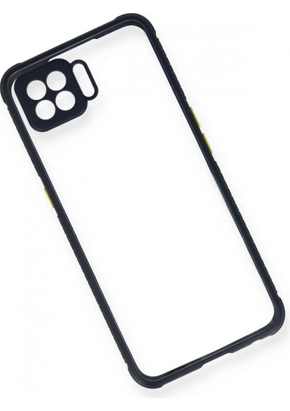 Oppo A73 Kılıf Miami Şeffaf Silikon - Lacivert (K95) modelleri